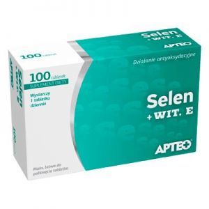 Selen + witamina E, Apteo, 100 tabletek