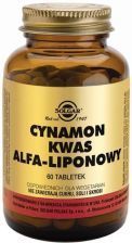 Solgar, Cynamon i kwas alfa-liponowy, 60 tabletek