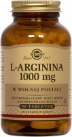 Solgar, L-Arginina 1000 mg w wolnej postaci, 90 tabletek