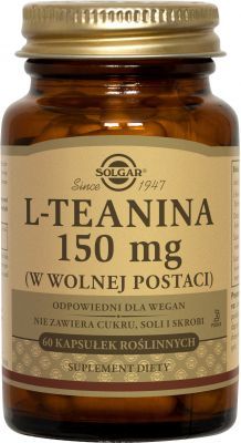 Solgar L-Teanina 150 mg - pozytywnie wpływa na relaksacje organizmu, 60 kapsułek