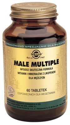 Solgar, Male Multiple witaminy i minerały dla mężczyzn, 60 tabletek