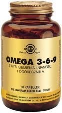 Solgar, Omega 3-6-9 z ryb, siemienia lnianego i ogórecznika, 60 kapsułek