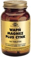 Solgar, Wapń Magnez + Cynk, 100 tabletek