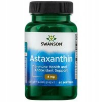 Swanson, Astaksantyna 4mg - na zdrowe oczy i odporność, 60 kapsułek