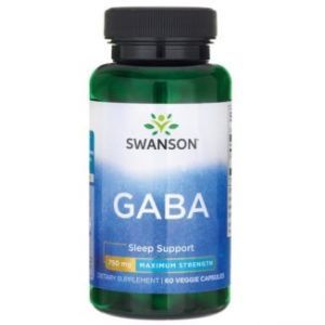 Swanson GABA 750 mg, 60 kapsułek