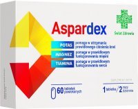 Świat Zdrowia, Aspardex, - magnez, potas, 60 tabletek