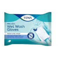 Tena, Wet Wash Glove - Nawilżane rękawice do mycia ciała, 8 sztuk