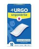 Urgo, Urgosterile - sterylny opatrunek z wysoką tolerancją skórną, 10 plastrów, rozmiar 20 x 9 cm