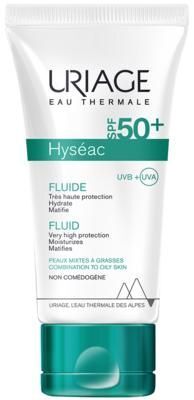 Uriage Hyseac, fluid przeciwsłoneczny do skóry trądzikowej SPF50, 50 ml