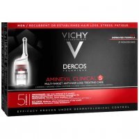 Vichy, Dercos Aminexil Clinical 5, kuracja przeciw wypadaniu włosów dla mężczyzn, 6 ml x 21 ampułek