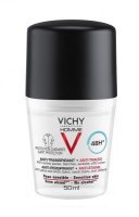 Vichy, Homme Antyperspirant w kulce - ochrona do 48 h, przeciwko białym i żółtym plamom, 50 ml