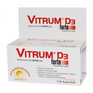 Vitrum D3 Forte kaps. 0,05 mg 120 kaps.