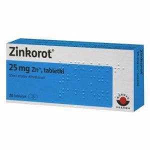 Zinkorot  0,025 g Zn2+, 20 tabletek